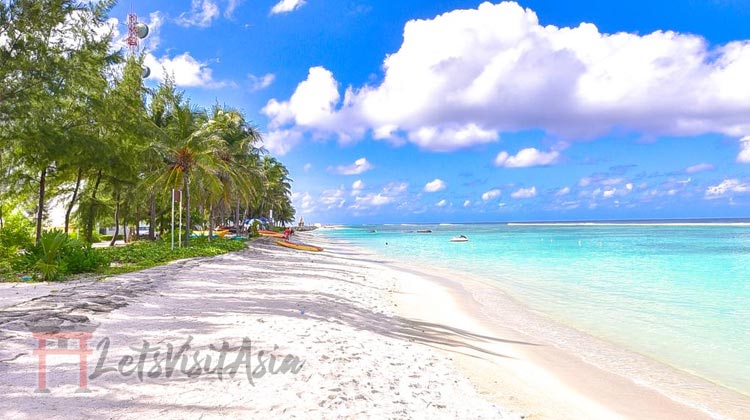 An image of Hulhumale Beach in The Maldives