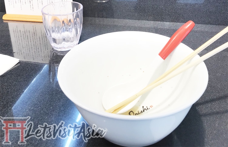 Empty ramen bowl after I finished it.