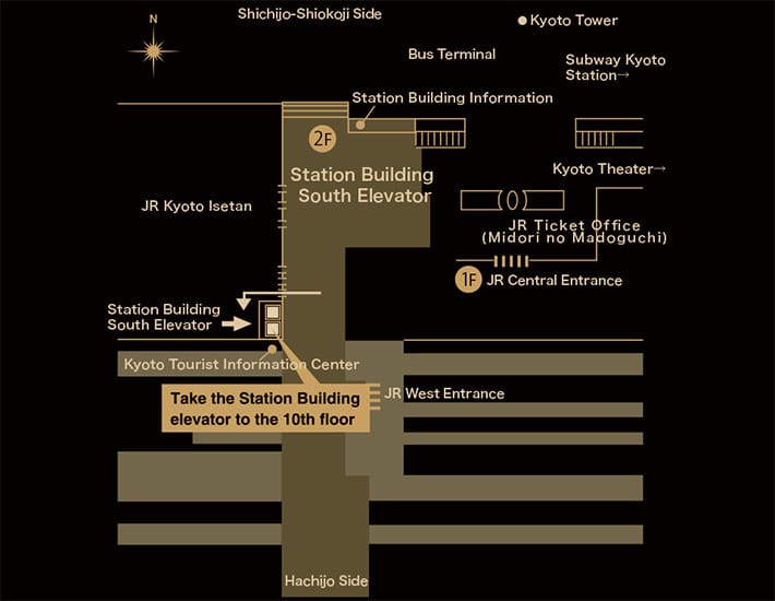 A small map on how to find Kyoto Ramen Koji