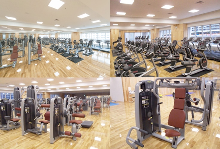 Images of the Minato Sports Center tourist friendly gym in Tokyo